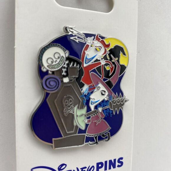 Disney Parks Pin Nightmare Before Christmas Lock Shock & Barrel Oogie Tombstone - Picture 3 of 4